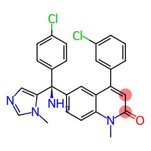 2(1H)-Quinolinone, 6-[(S)-amino(4-chlorophenyl)(1-methyl-1H-imidazol-5-yl)methyl]-4-(3-chlorophenyl)-1-methyl-