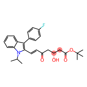 6-Heptenoic acid, 7-[3-(4-fluorophenyl)-1-(1-methylethyl)-1H-indol-2-yl]-3-hydroxy-5-oxo-, 1,1-dimethylethyl ester, (3R,6E)-