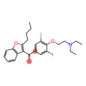 2-butyl-3-(3,5-diiodo-4-(beta-diethylaminoethoxy)-benzoyl)benzofuran