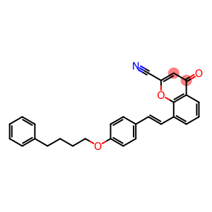 (E)-4-氧亚基-8-(4-(4-苯基丁氧基)苯乙烯基)-4H-色烯-2-甲腈