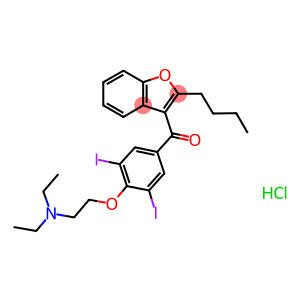 AMIODARONEHCL(2-BUTYL-3-BENZOFURANYL-4-[2-(DIETHYLAMINO)ETHOXY]-3,5-DIIODOPHENYLKETONE)