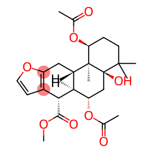 Phenanthro[3,2-b]furan-7-carboxylic acid, 1,6-bis(acetyloxy)-1,2,3,4,4a,5,6,6a,7,11,11a,11b-dodecahydro-4a-hydroxy-4,4,11b-trimethyl-, methyl ester, (1S,4aR,6S,6aR,7S,11aS,11bS)-