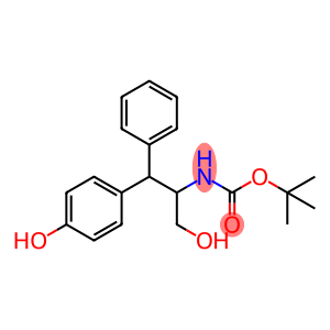 Carbamic acid, N-[1-(hydroxymethyl)-2-(4-hydroxyphenyl)-2-phenylethyl]-, 1,1-dimethylethyl ester