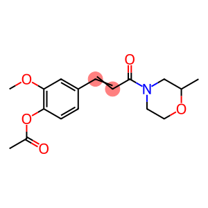 2-Propen-1-one, 3-[4-(acetyloxy)-3-methoxyphenyl]-1-(2-methyl-4-morpholinyl)-