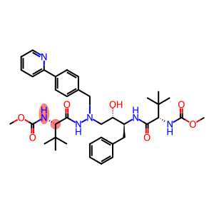 2,5,6,10,13-Pentaazatetradecanedioic acid, 3,12-bis(1,1-dimethylethyl)-8-hydroxy-4,11-dioxo-9-(phenylmethyl)-6-((4-(2-pyridinyl)phenyl)methyl)-, dimethyl ester, (3S-(3R*,8R*,9R*,12R*))-
