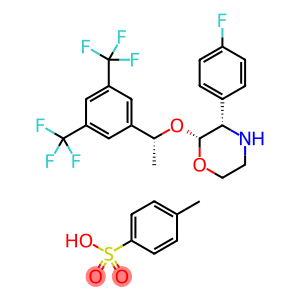 Morpholine,2-[(1R)-1-[3,5-bis(trifluoromethyl)phenyl]ethoxy]-3-(4-fluorophenyl)-,(2R,3S)-, 4-methylbenzenesulfonate