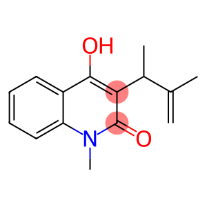 2(1H)-Quinolinone, 3-(1,2-dimethyl-2-propen-1-yl)-4-hydroxy-1-methyl-