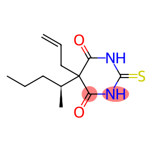 Barbituric acid, 5-allyl-5-(1-methylbutyl)-2-thio-, (S)-(-)- (8CI)