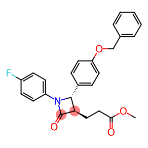 3-Azetidinepropanoic acid, 1-(4-fluorophenyl)-2-oxo-4-[4-(phenylMethoxy)phenyl]-, Methyl ester, (3R,4S)-