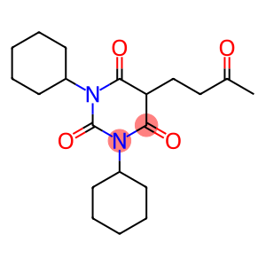 2,4,6(1H,3H,5H)-Pyrimidinetrione, 1,3-dicyclohexyl-5-(3-oxobutyl)-