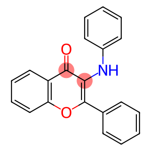 4H-1-Benzopyran-4-one, 2-phenyl-3-(phenylamino)-
