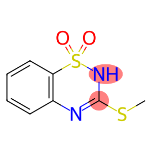 2H-1,2,4-Benzothiadiazine, 3-(methylthio)-, 1,1-dioxide