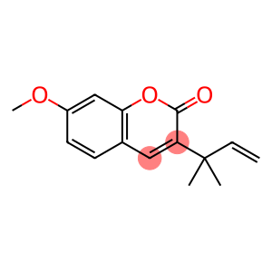 2H-1-Benzopyran-2-one, 3-(1,1-dimethyl-2-propen-1-yl)-7-methoxy-