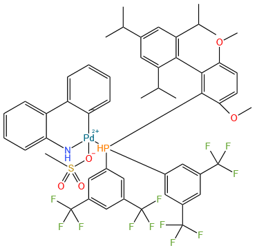 [(2-{Bis[3,5-bis(trifluoromethyl)phenyl]phosphine}-3,6-dimethoxy- 2′,4′,6′- triisopropyl-1,1′-biphenyl )-2-(2′-amino-1,1′-biphenyl)]palladium(II) methanesulfonate