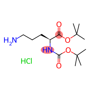 L-Ornithine,N2-[(1,1-dimethylethoxy)carbonyl]-, 1,1-dimethylethyl ester, hydrochloride(1:1)