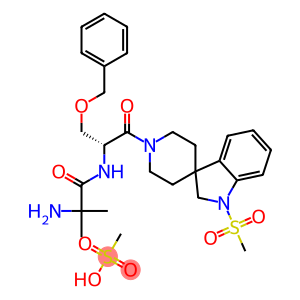 Propanamide, 2-amino-N-(2-(1,2-dihydro-1-(methylsulfonyl)spiro(3H-indole-3,4'-piperidin)-1'-yl)-2-oxo-1-((phenylmethoxy)methyl)ethyl)-2-methyl-, (R)-, monomethanesulfonate
