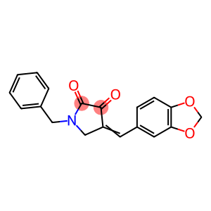 2,3-Pyrrolidinedione, 4-(1,3-benzodioxol-5-ylmethylene)-1-(phenylmethyl)-
