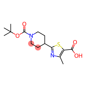 1-Piperidinecarboxylic acid, 4-(5-carboxy-4-methyl-2-thiazolyl)-, 1-(1,1-dimethylethyl) ester