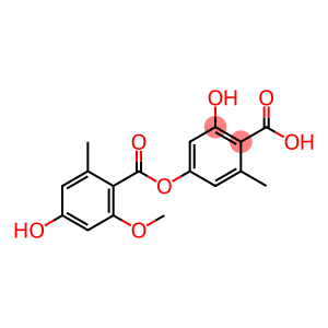 Benzoic acid, 2-hydroxy-4-[(4-hydroxy-2-methoxy-6-methylbenzoyl)oxy]-6-methyl-