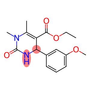 5-Pyrimidinecarboxylic acid, 1,2,3,4-tetrahydro-4-(3-methoxyphenyl)-1,6-dimethyl-2-oxo-, ethyl ester