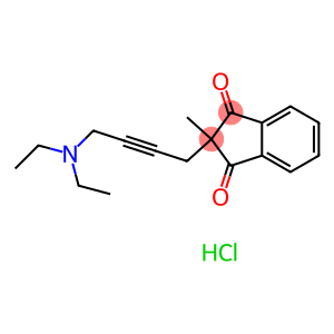 2-(4-diethylaminobut-2-ynyl)-2-methyl-indene-1,3-dione hydrochloride