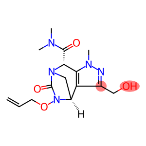 1H-4,7-Methanopyrazolo[3,4-e][1,3]diazepine8-carboxamide, 4,5,6,8-tetrahydro-3-(hydroxy methyl)-N,N,1-trimethyl-6-oxo-5-(2-propen-1- yloxy)-, (4R,7R,8S)-rel