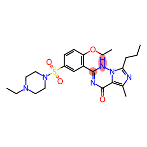 2-{2-ethoxy-5-[(4-ethylpiperazin-1-yl)sulfonyl]phenyl}-5-methyl-7-propylimidazo[5,1-f][1,2,4]triazin-4(1H)-one hydrochloride trihydrate