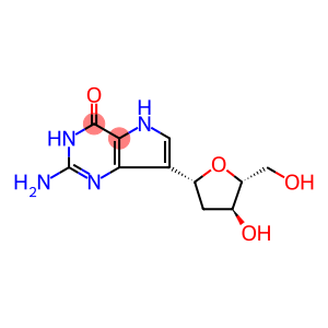 4H-Pyrrolo[3,2-d]pyrimidin-4-one, 2-amino-7-(2-deoxy-β-D-erythro-pentofuranosyl)-3,5-dihydro-