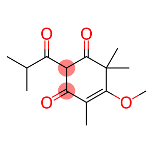 4-Cyclohexene-1,3-dione, 5-methoxy-4,6,6-trimethyl-2-(2-methyl-1-oxopropyl)-