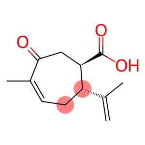 4-Cycloheptene-1-carboxylic acid, 5-methyl-2-(1-methylethenyl)-6-oxo-, (1R,2R)-