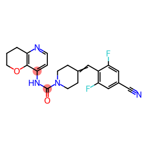 4-[(4-cyano-2,6-difluorophenyl)methylene]-N-(3,4-dihydro-2H-pyrano[3,2-b]pyridin-8-yl)piperidine-1-carboxamide
