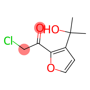 Ethanone, 2-chloro-1-[3-(1-hydroxy-1-methylethyl)-2-furanyl]- (9CI)
