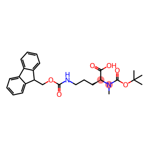 L-Ornithine, N2-[(1,1-dimethylethoxy)carbonyl]-N5-[(9H-fluoren-9-ylmethoxy)carbonyl]-N2-methyl-