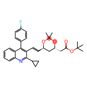 1,3-Dioxane-4-acetic acid, 6-[(1E)-2-[2-cyclopropyl-4-(4-fluorophenyl)-3-quinolinyl]ethenyl]-2,2-dimethyl-, 1,1-dimethylethyl ester, (4S,6S)-