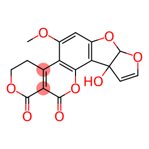 3,4,7a,10a-Tetrahydro-10a-hydroxy-5-methoxy-1H,12H-furo[3',2':4,5]furo[2,3-h]pyrano[3,4-c][1]benzopyran-1,12-dione