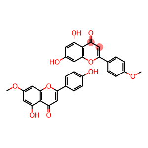 5,7-Dihydroxy-8-[2-hydroxy-5-(5-hydroxy-7-methoxy-4-oxo-4H-1-benzopyran-2-yl)phenyl]-2-(4-methoxyphenyl)-4H-1-benzopyran-4-one