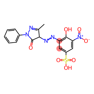 4-Hydroxy-3-(3-methyl-5-oxo-1-phenyl-2-pyrazolin-4-ylazo)-5-nitrobenzenesulfonic acid