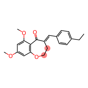 1-Benzoxepin-5(2H)-one, 4-[(4-ethylphenyl)methylene]-3,4-dihydro-6,8-dimethoxy-, (4E)-