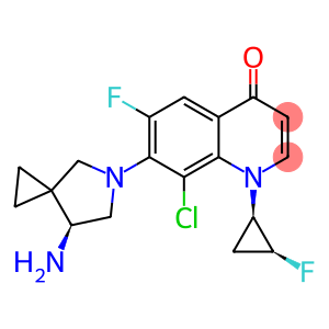 7-((S)-7-amino-5-azaspiro[2.4]heptan-5-yl)-8-chloro-6-fluoro-1-((1R,2S)-2-fluorocyclopropyl)quinolin-4(1H)-one
