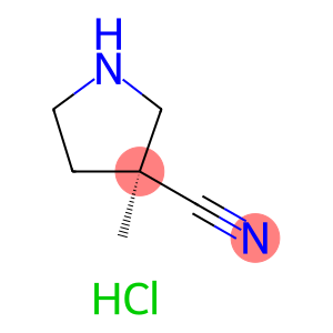 3-Pyrrolidinecarbonitrile, 3-methyl-, hydrochloride (1:1), (3S)-