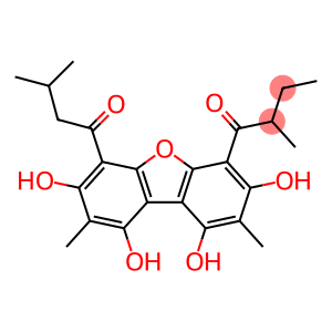 2,8-Bis(1-oxo-3-methylbutyl)-4,6-dimethyldibenzofuran-1,3,7,9-tetrol