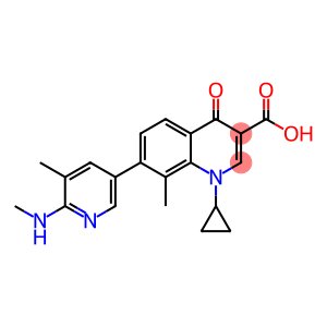 1-环丙基-8-甲基-7-(5-甲基-6-(甲基氨基)吡啶-3-基)-4-氧代-1,4-二氢喹啉-3-羧酸