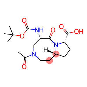 (5S,8S,10aR)-3-Acetyl-5-((tert-butoxycarbonyl)amino)-6-oxodecahydropyrrolo[1,2-a][1,5]diazocine-8-carboxylic acid