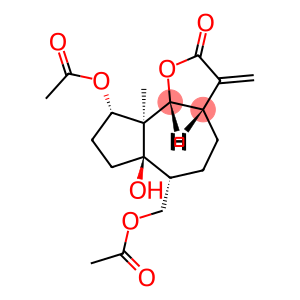 Azuleno[4,5-b]furan-2(3H)-one, 9-(acetyloxy)-6-[(acetyloxy)methyl]decahydro-6a-hydroxy-9a-methyl-3-methylene-, (3aS,6R,6aR,9S,9aS,9bR)-