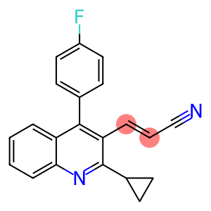 (E)-3-[2-Cyclopropyl-4-(4-fluorophenyl)-3-quinolinyl]-2-propenenitrile