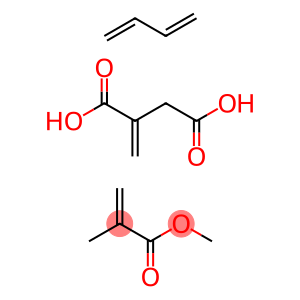 亚甲基丁二酸与1,3-丁二烯和2-甲基-2-丙烯酸甲酯的聚合物