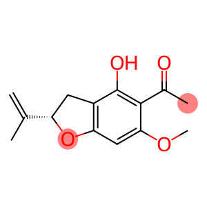 (+)-Methyl(2,3-dihydro-2-isopropenyl-4-hydroxy-6-methoxybenzofuran-5-yl) ketone