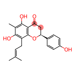 4H-1-Benzopyran-4-one, 2,3-dihydro-5,7-dihydroxy-2-(4-hydroxyphenyl)-6-methyl-8-(3-methyl-2-buten-1-yl)-, (2S)-