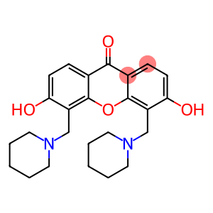 9H-Xanthen-9-one, 3,6-dihydroxy-4,5-bis(1-piperidinylmethyl)-