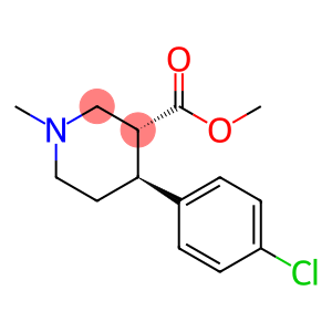 3-Piperidinecarboxylic acid, 4-(4-chlorophenyl)-1-methyl-, methyl ester, (3R,4S)-